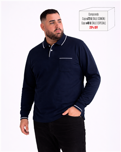 C5602 - Chomba Jersey M/L Con Vivos TALLE ESPECIAL